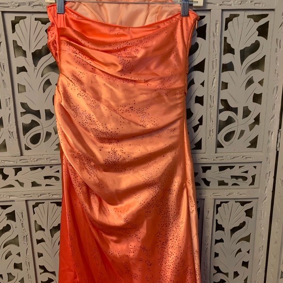 ☄️HOST PICK☄️ JUMP APPAREL SWEET CORAL & PURPLE SEQUINS FORMAL PROM DRESS GOWN - Picture 6 of 11